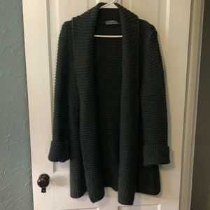 Green Elsamanda cardigan sweater.